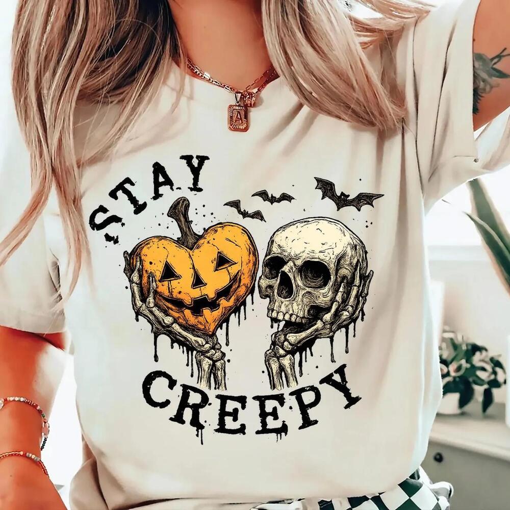 Creepy Shirt,  Halloween , Cute Skeleton